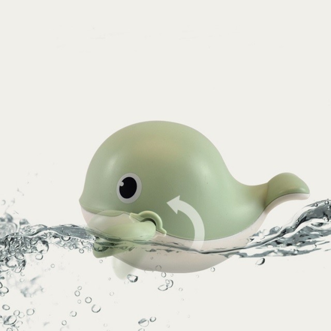 Jucarie pentru baie pentru copii, Flippy, balena verde, Resigilat
