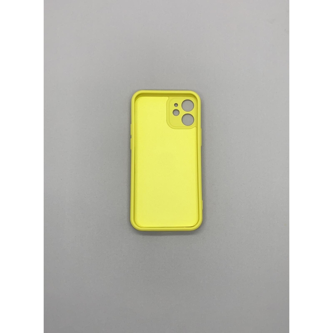 Husa protectie Vafy compatibila cu Apple iPhone 12 Liquid Silicone Ring cu suport rotativ Galben