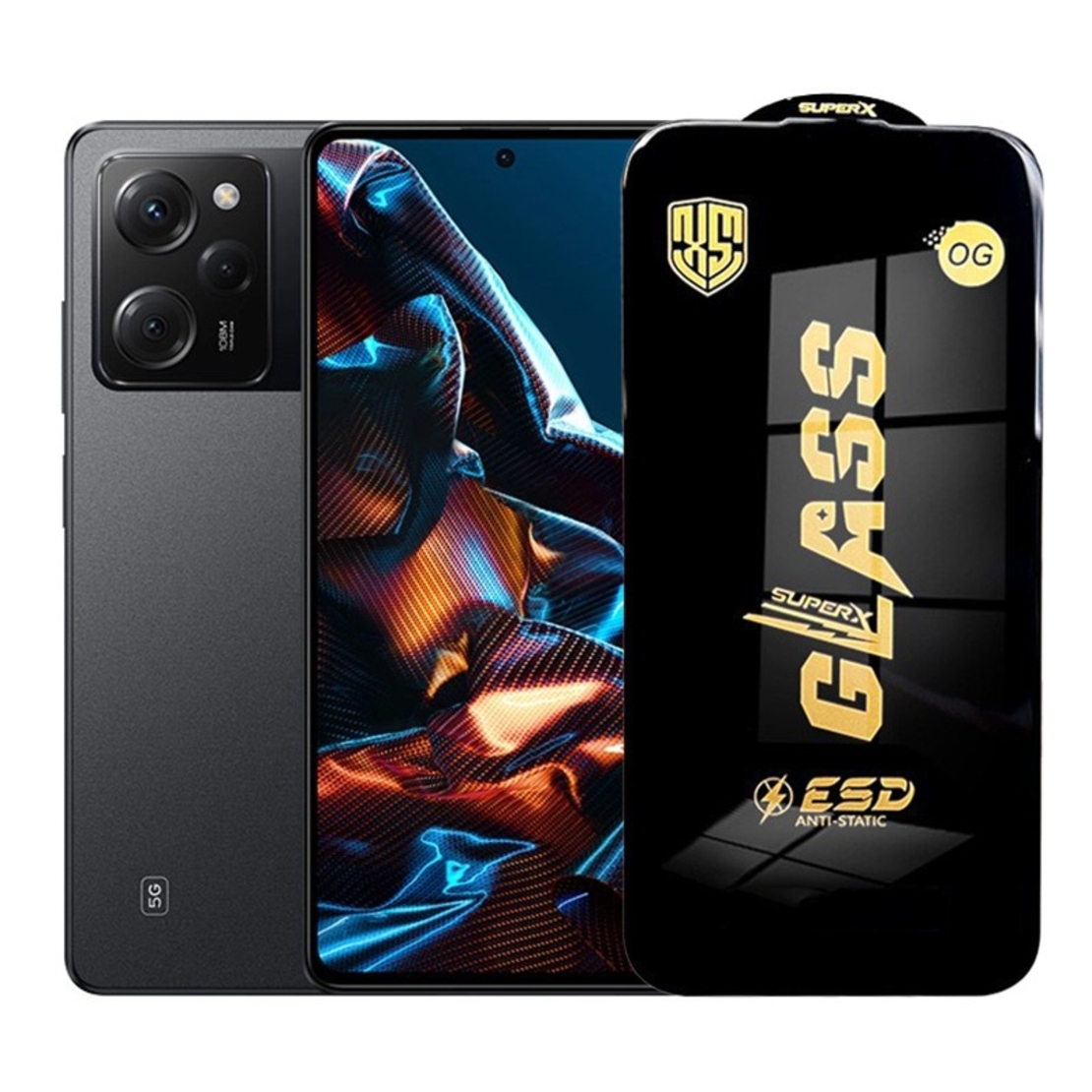 Folie de Protectie pentru Xiaomi Poco X5 Pro, Vafy, Sticla Securizata ESD, Margini Negre, Rezistenta la Zgirieturi, Antistatica, 0.35 mm, Transparenta