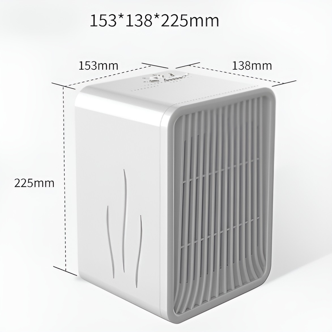 Mini Incalzitor pentru Birou, Vafy, Incalzire si Racire, 1000-1200W, cu Lumini, cu Maner, Lungime Cablu 1.5 m, 3 Trepte de Temperatura, 15.3x13.8x22.5 cm, Alb