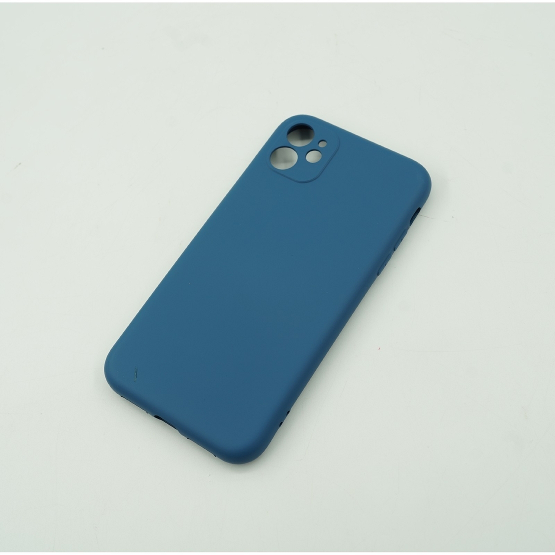 Husa protectie Vafy compatibila cu Apple iPhone 12 Mini Liquid Silicone Case Albastru inchis