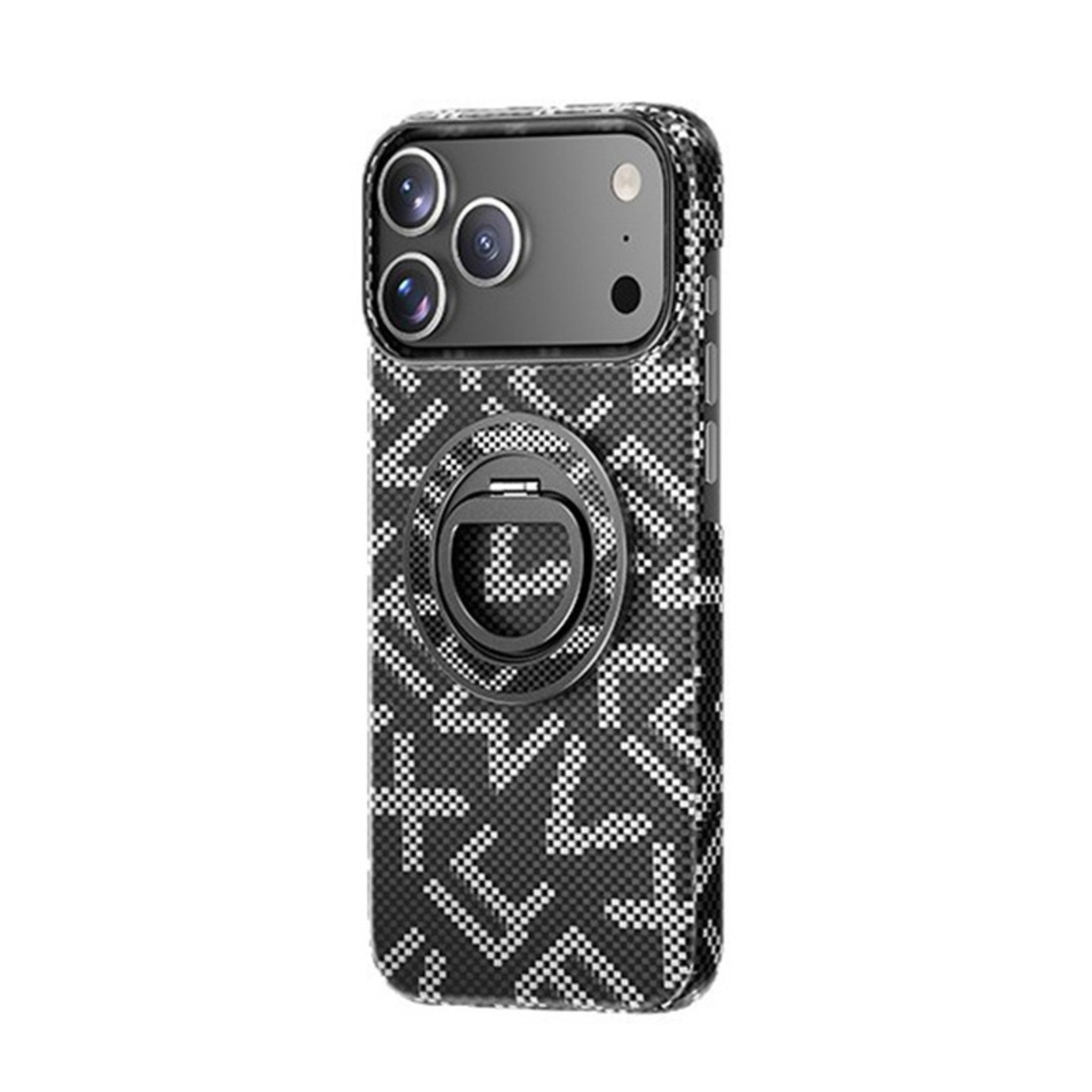 Husa pentru iPhone 17 Air, Vafy, Carcasa de Protectie Rezistenta Ultra-subtire, Suport Magnetic, Aspect Texturat, Negru