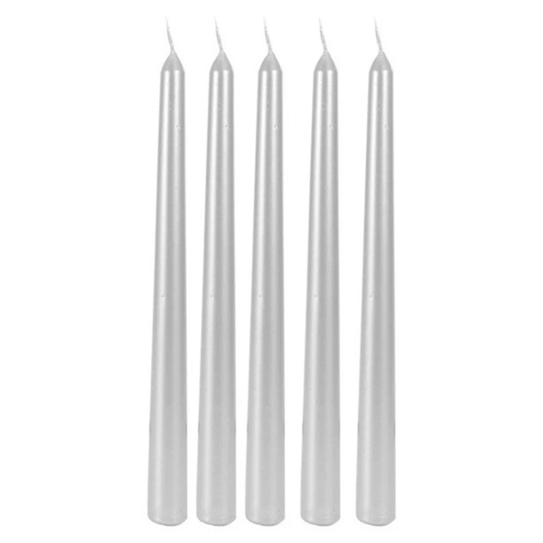 Lumanare Decorativa, Flippy, pentru Masa, 25 cm, din Parafina, fara Fum, Ardere 7.5h, Argintiu