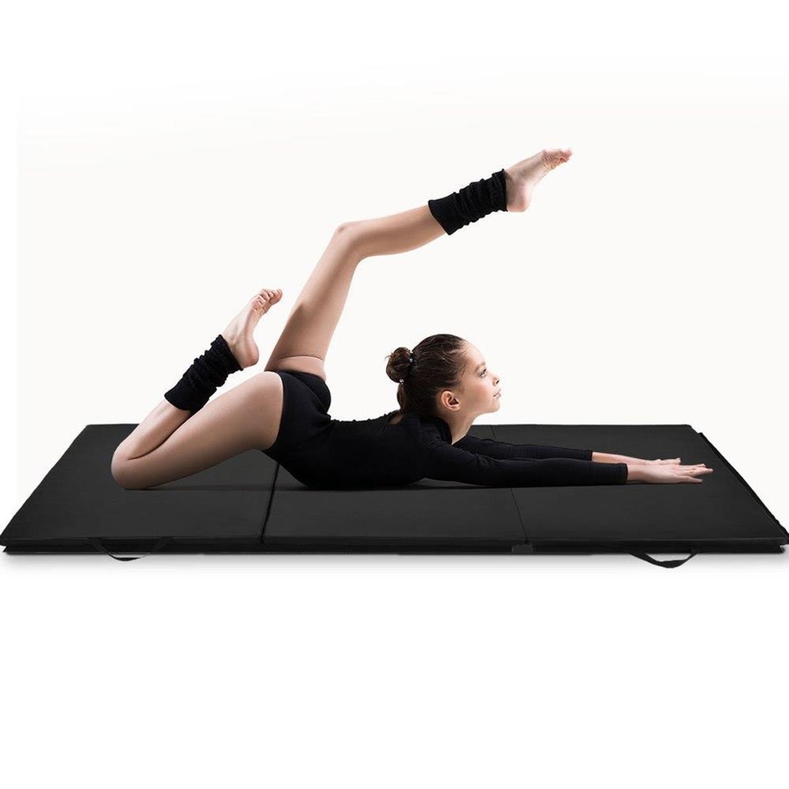 Saltea fitness groasa pentru antrenamente gimnastica, pliabila, 180x60x5cm, negru