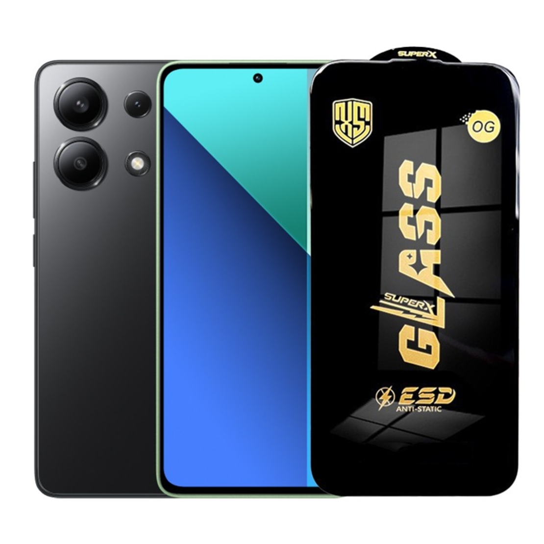 Folie de Protectie pentru Xiaomi Redmi 13, Vafy, Sticla Securizata ESD, Margini Negre, Rezistenta la Zgirieturi, Antistatica, 0.35 mm, Transparenta