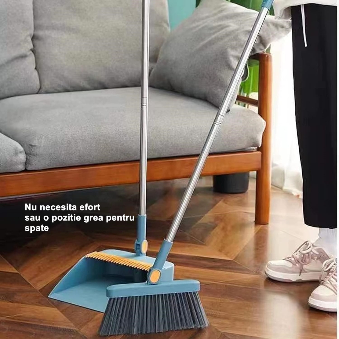 Set Matura si Faras cu Coada Flippy, cu Dinti de Pieptene pentru Curatare Matura, rotativ, pliabil, detasabil, Otel inoxidabil si Polipropilena