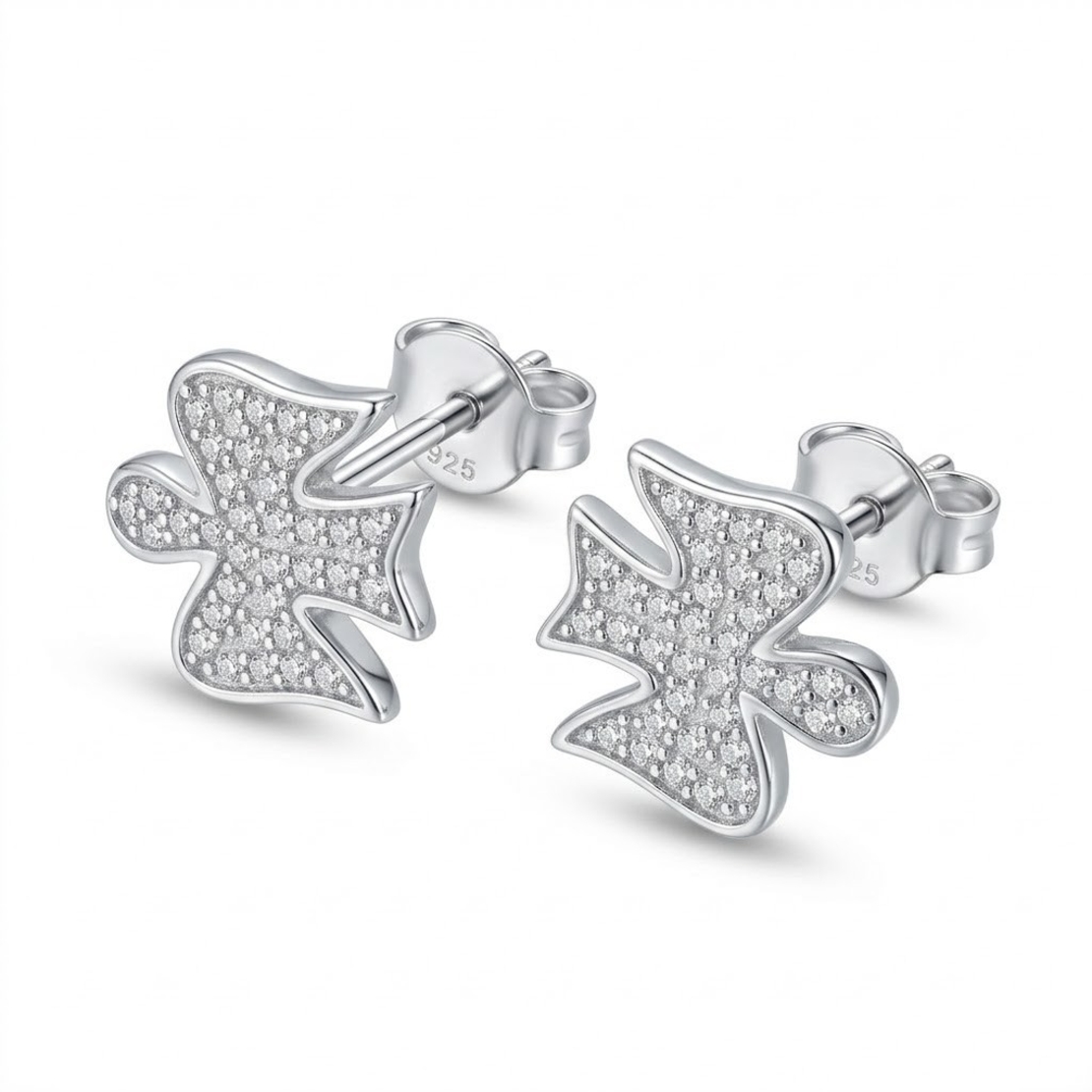 Cercei pentru Dame, Jolie Silver, din Argint 925, model Inger, Pietre Zirconia, 1.05 g, Argintiu