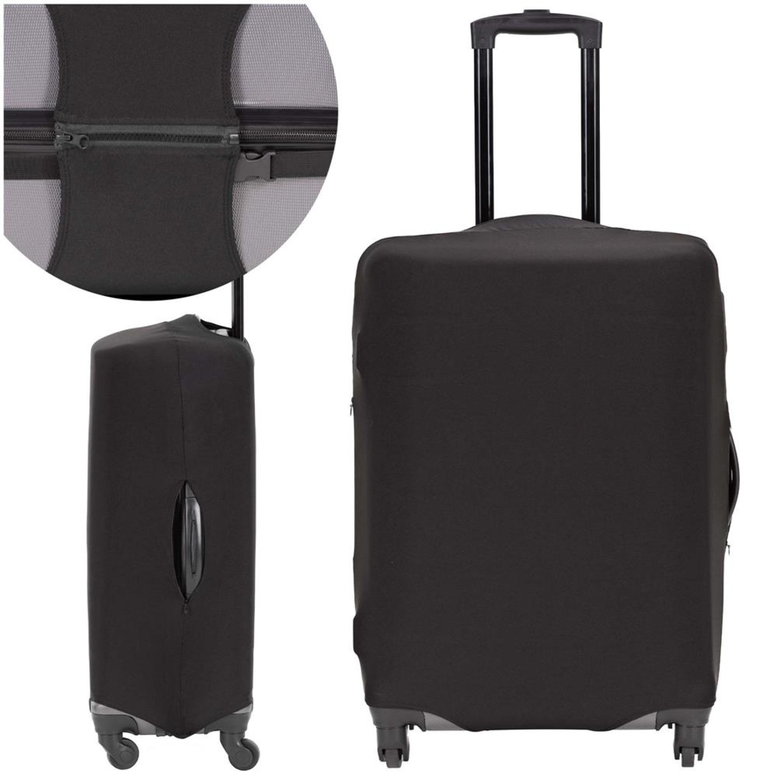 Husa protectie troler, elastica, marime M, cu fermoar dublu si catarama, negru