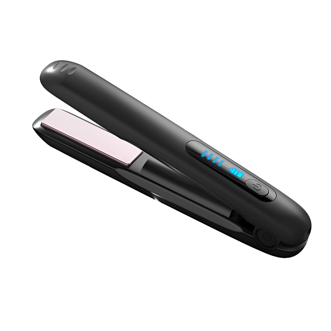 Placa de Par fara Fir, Vafy, Adaptor Tip C, 4 Trepte de Temperatura, Tensiune 5V, Capacitate Baterie 5000 mAh, Indreptat, Ondulat, 23.5x3.3x4.5 cm, Negru