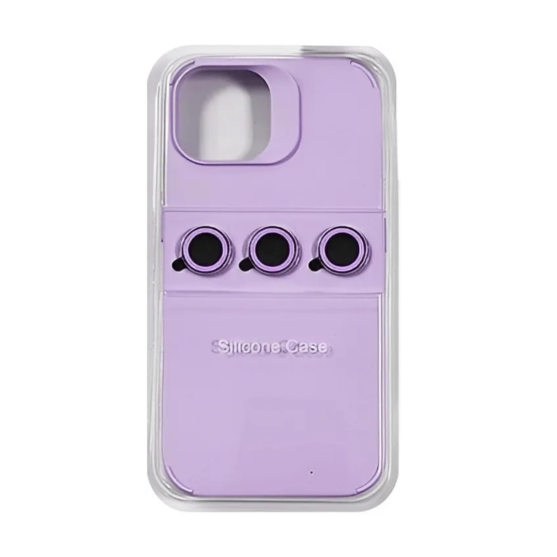Husa Apple iPhone 14, Vafy, din Silicon Lichid, Interior din Microfibra, Lentile Fosforescente de Protectie Camera, Anti Amprenta, Rezistenta la Socuri, Mov