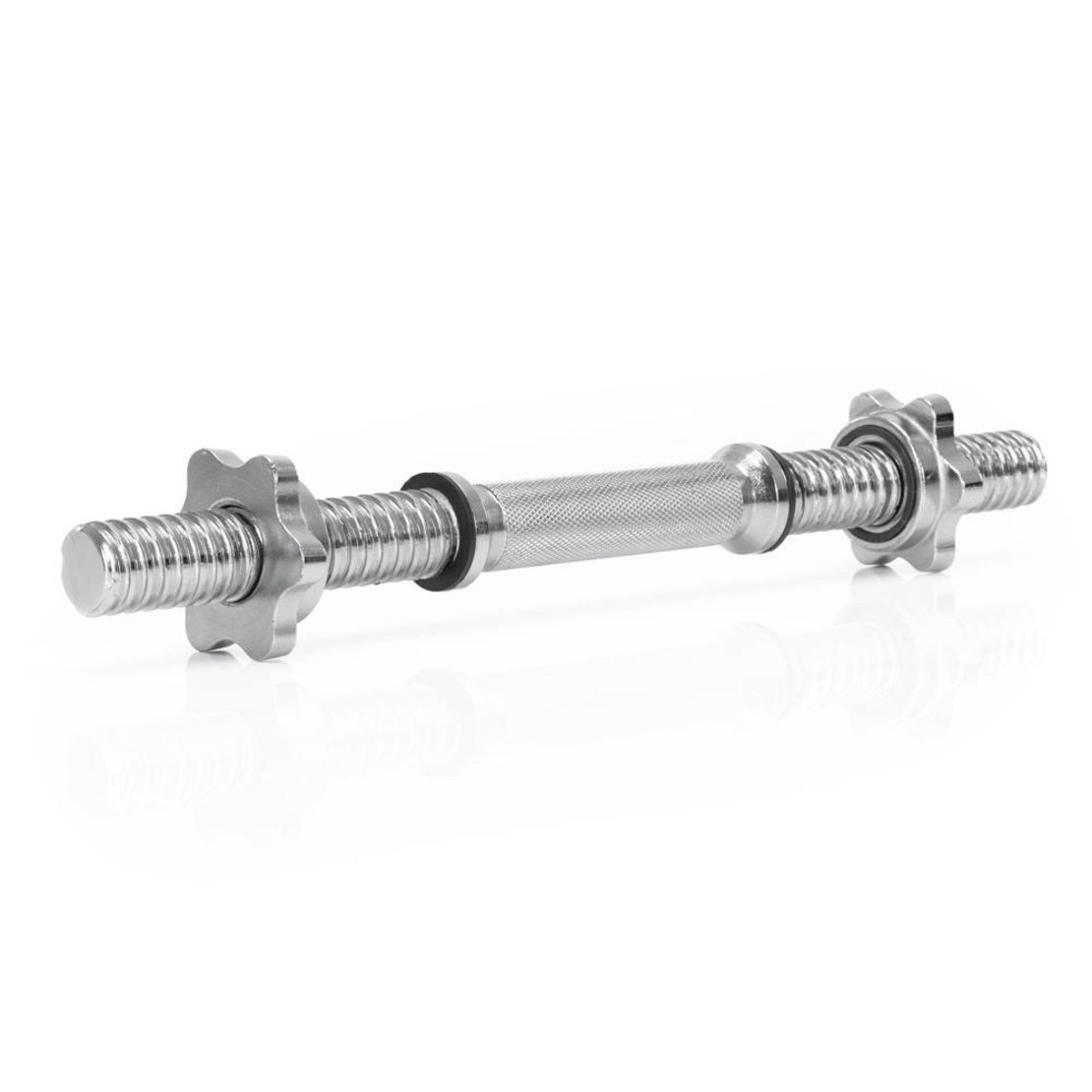 Bara gantera scurta 40 cm, diametru 30 mm, otel cromat, capacitate 100 kg, argintiu