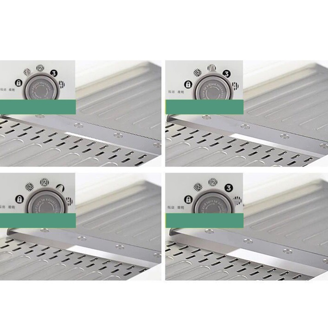 Feliator Manual Multifunctional, Flippy, Usor de Folosit, pentru Legume, Fructe, Razatoare, Otel Inoxidabil, Accesoriu Bucatarie, 39 x 11.5 x 12.5 cm Alb