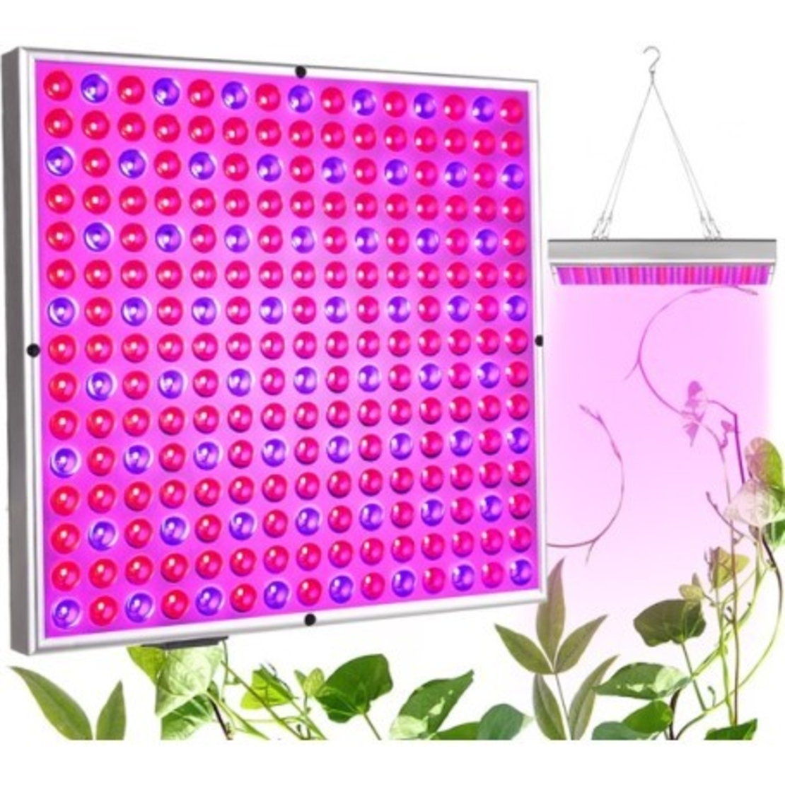 Lampa LED 15W Flippy, pentru cresterea plantelor in interior, material ABS, cu agatatoare, 25 x 25 cm, multicolor