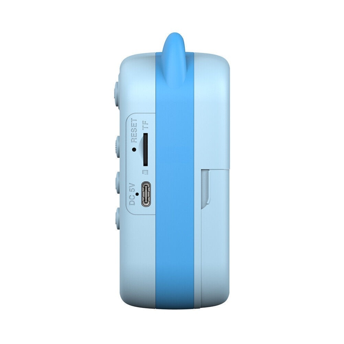 Camera Instantanee pentru Copii, Flippy, cu Functie de Printare, Camera Frontala + Selfie, Cablu USB-C, Bluetooth, Compatibil iOS/Android, Imprimare APP, Model Pisica, Albastru