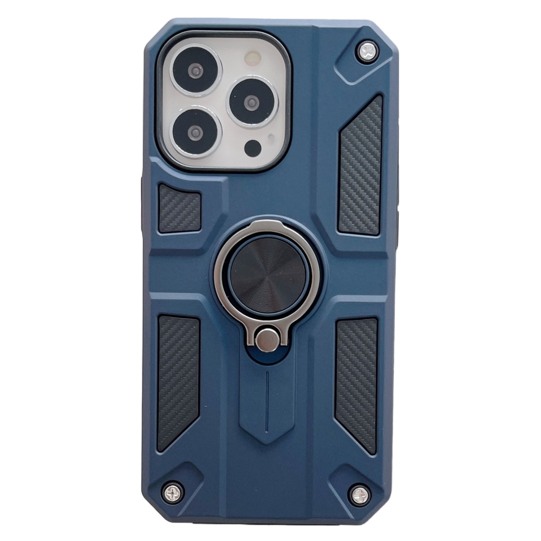 Husa protectie Vafy compatibila cu Apple iPhone 13 Pro Defender Model 5 cu suport prindere inel,Albastru