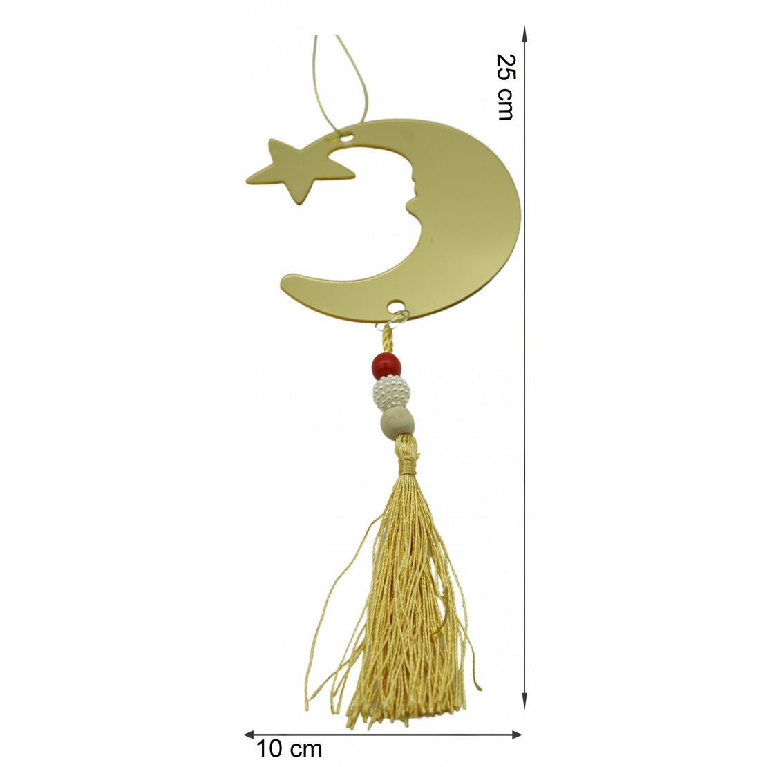 Ornament brad, Flippy, Luna, Auriu, Lucios, 10*25CM, Acril, Interior/ Exterior