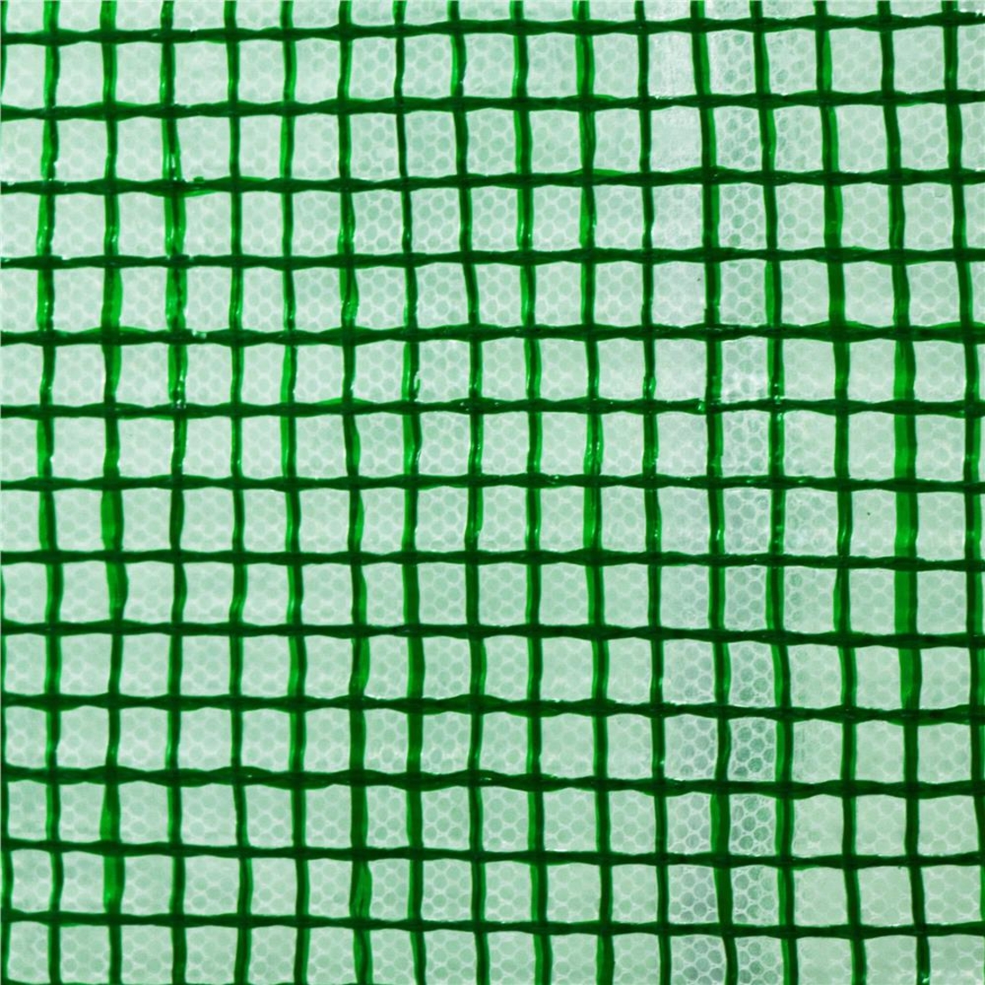 Folie pentru sera gradina 450x200x200 cm, 140 g/m², armata cu plasa, UV4, 9 ferestre, verde