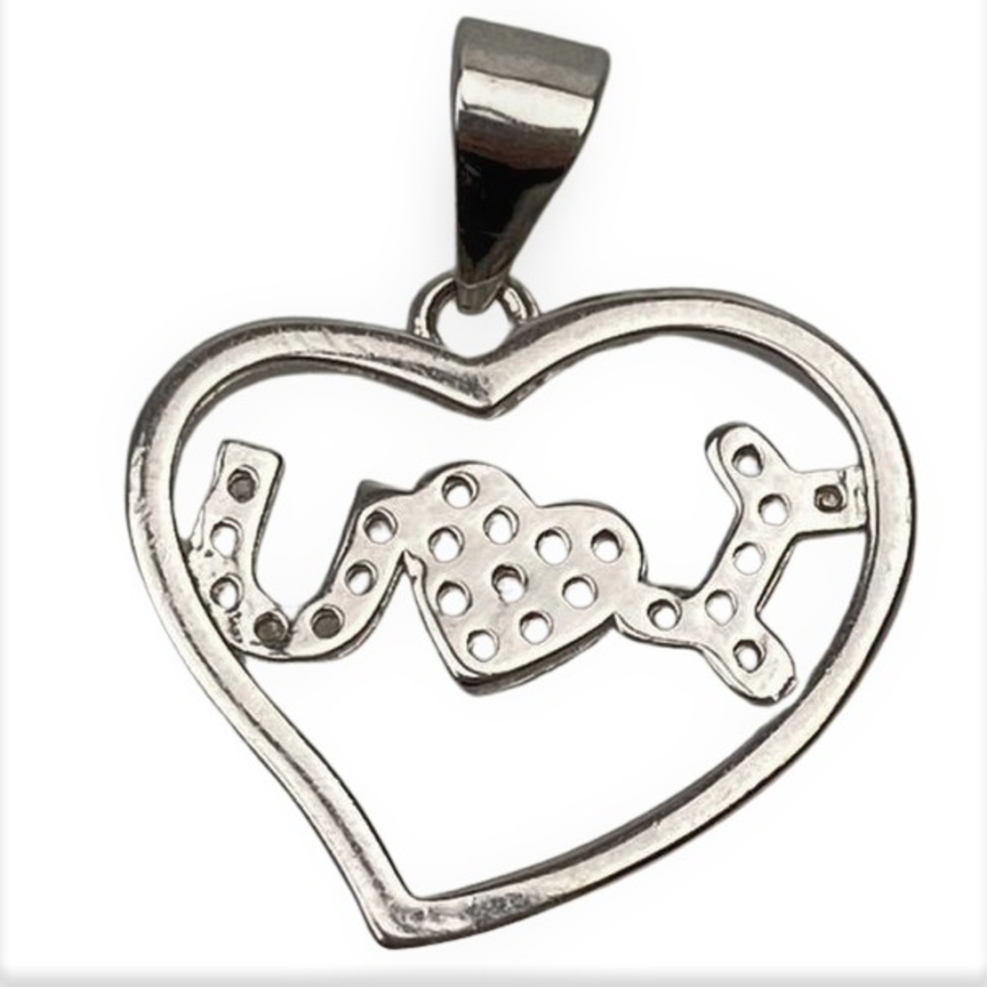 Pandantiv Argint 925 Inima I love u, 1.89 g