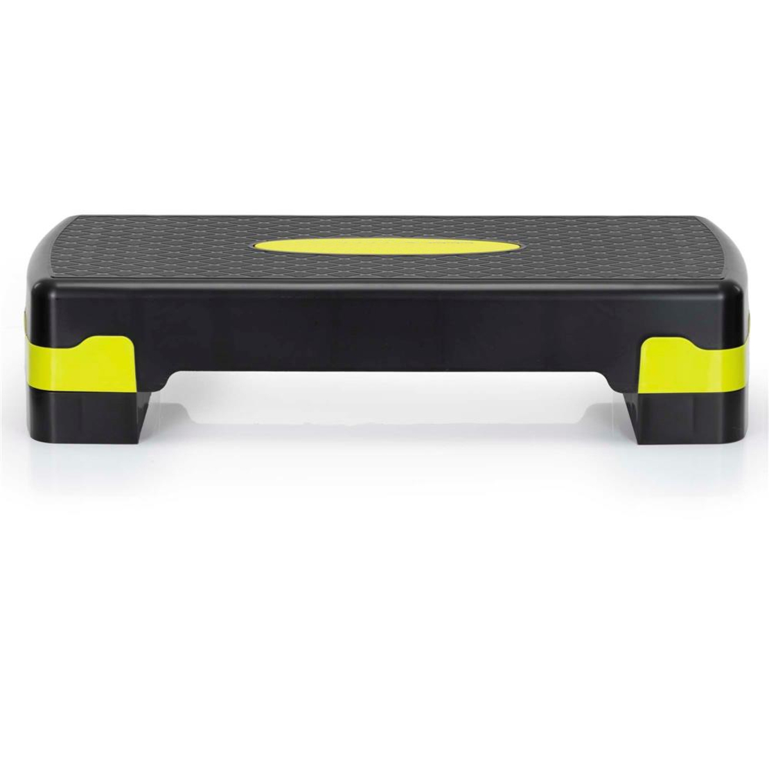 Stepper aerobic, ajustabil in 2 trepte, antiderapant, maxim 350 kg, 68x29x15 cm, negru si verde