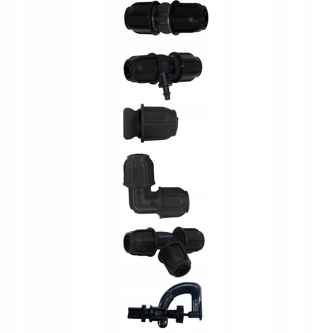Set irigare gradina cu micro-aspersoare rotative, furtun PVC 30 metri, sistem udare plante si sere, negru