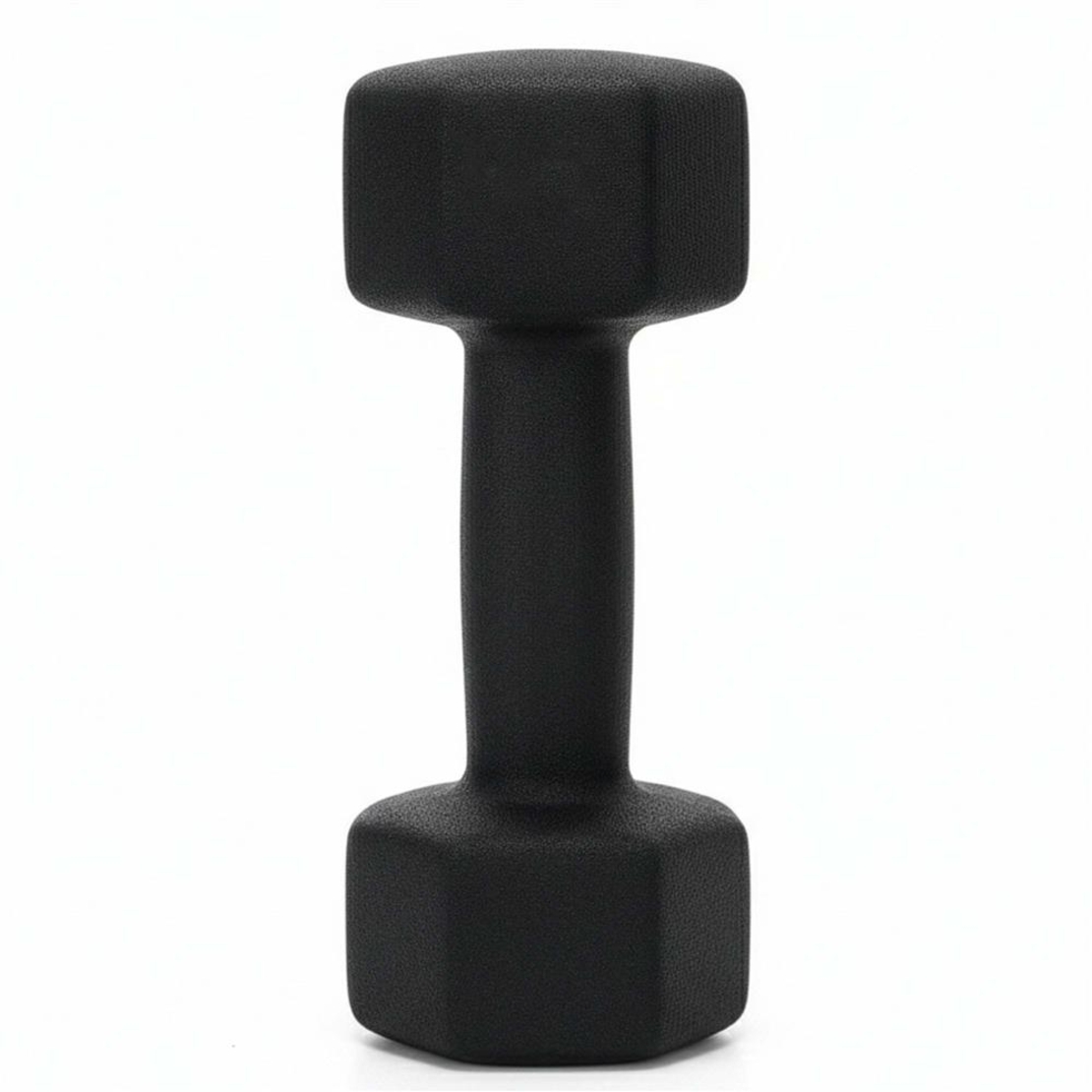Set gantere din fonta cu invelis neopren, 12 kg cu suport, capete hexagonale, 2x1 kg 2x2 kg 2x3 kg, multicolor