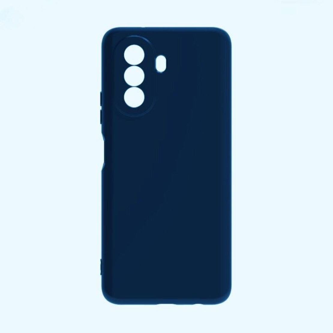 Husa pentru Huawei NOVA Y70, Vafy, Liquid Silicone, cu Microfibra pe interior, Protectie Antisoc, Navy Blue