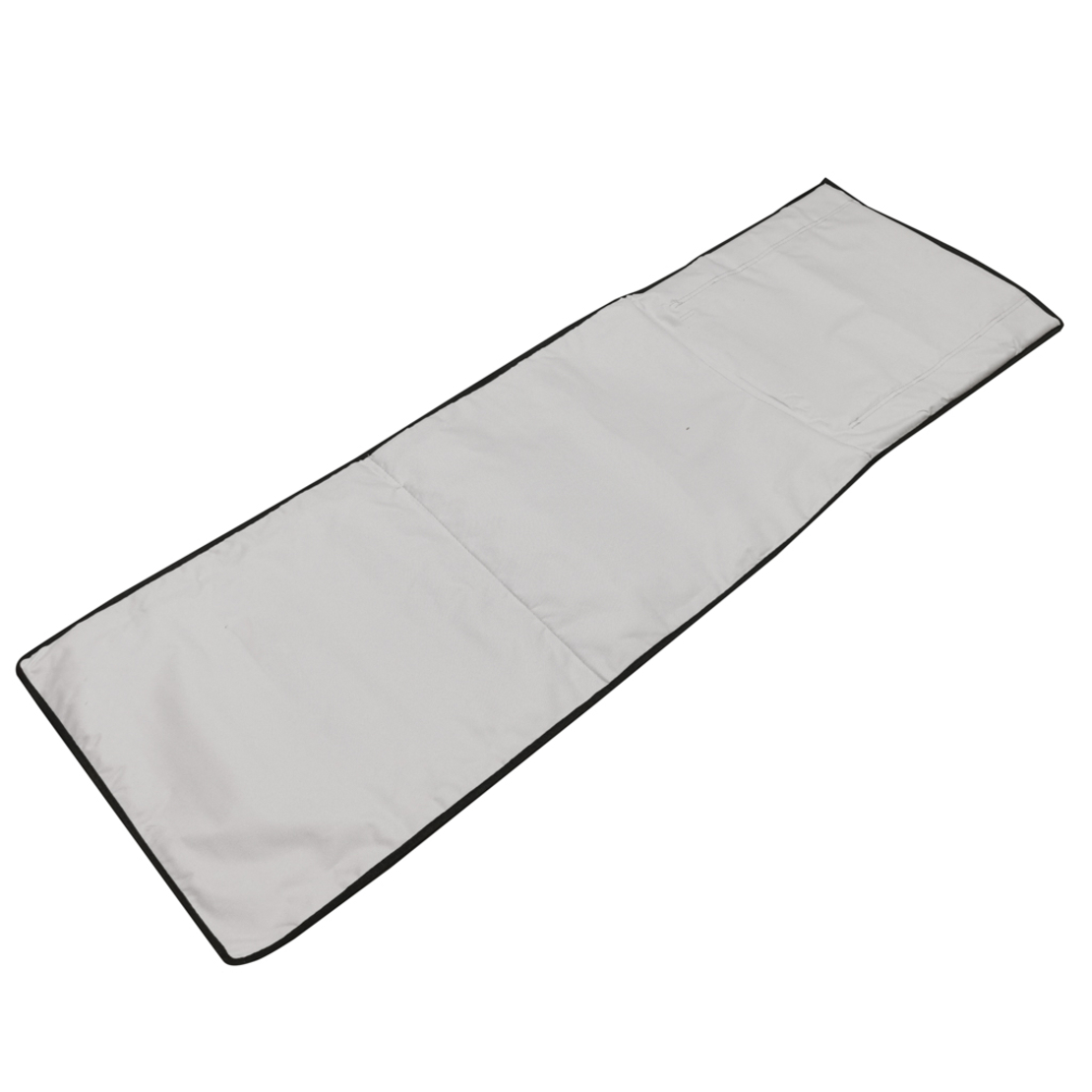 Sezlong de plaja pliabil, spatar cu cadru metalic, reglabil, 150x47 cm, gri
