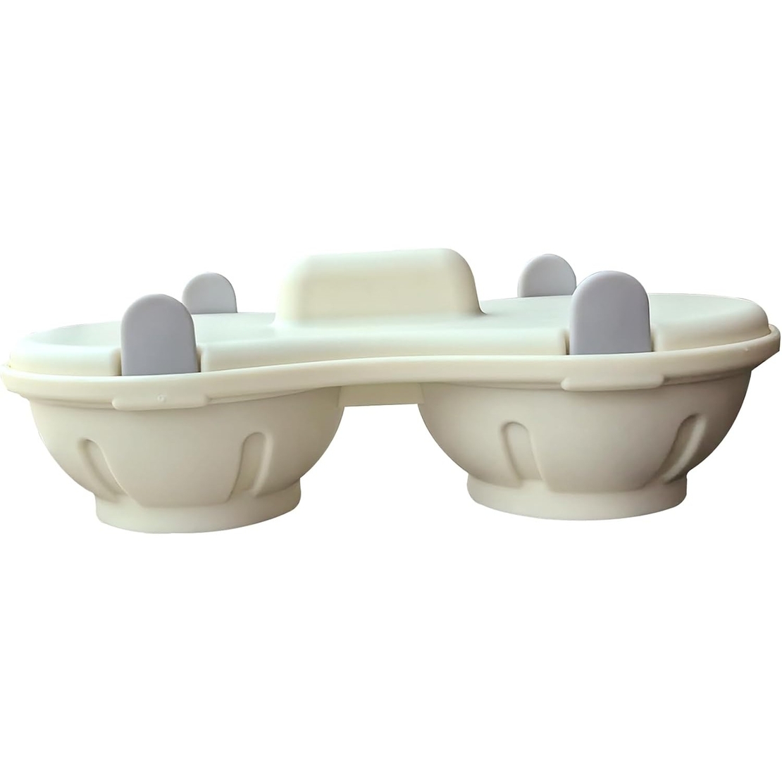 Recipient Dublu pentru Oua, Flippy, din Plastic , pentru Gatit la Microunde, 22 x 11.8 x 8 cm, Gri