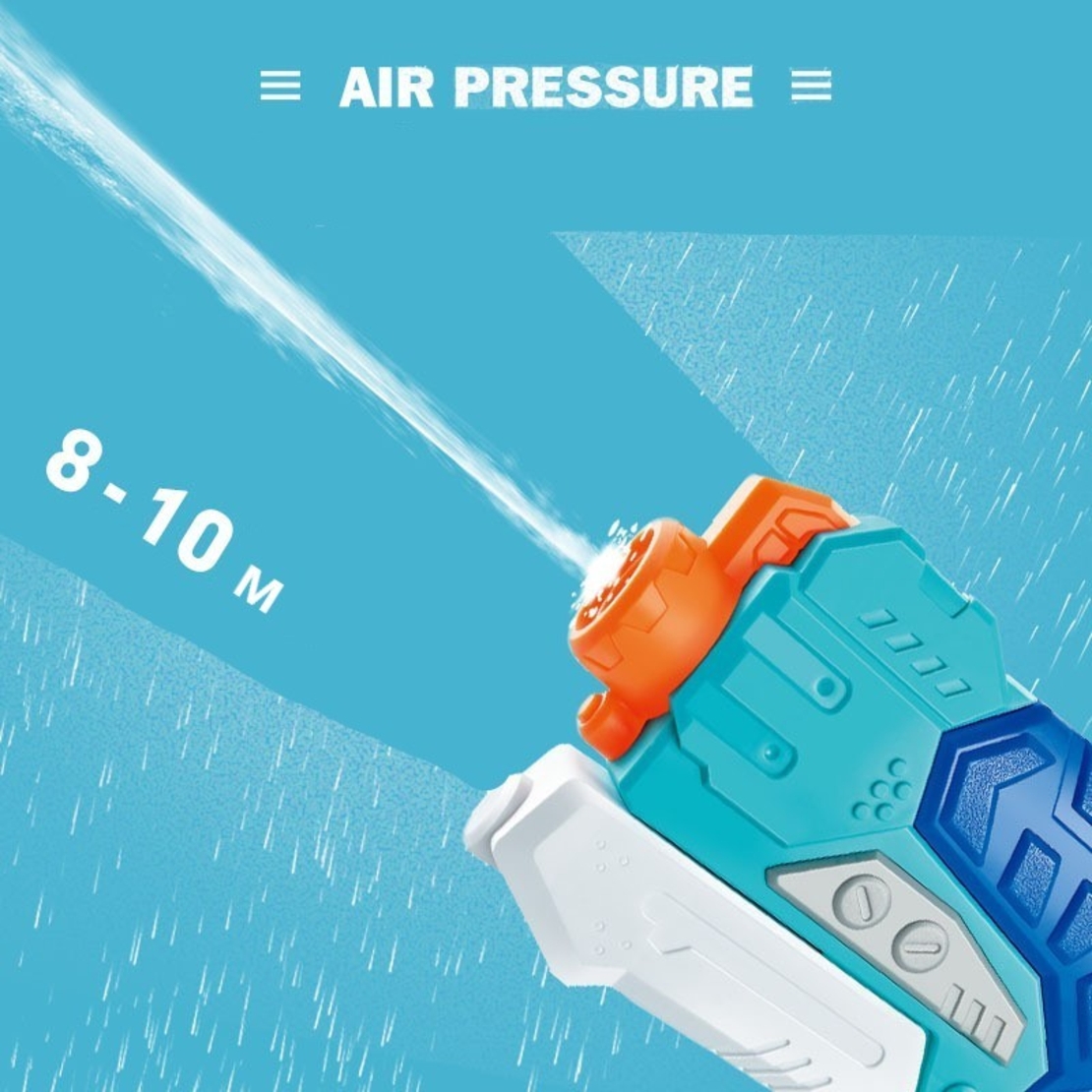 Pistol cu Apa pentru Copii, Rezervor, Pentru Piscina/Plaja, Flippy, 6ani+, Albastru, 500ML