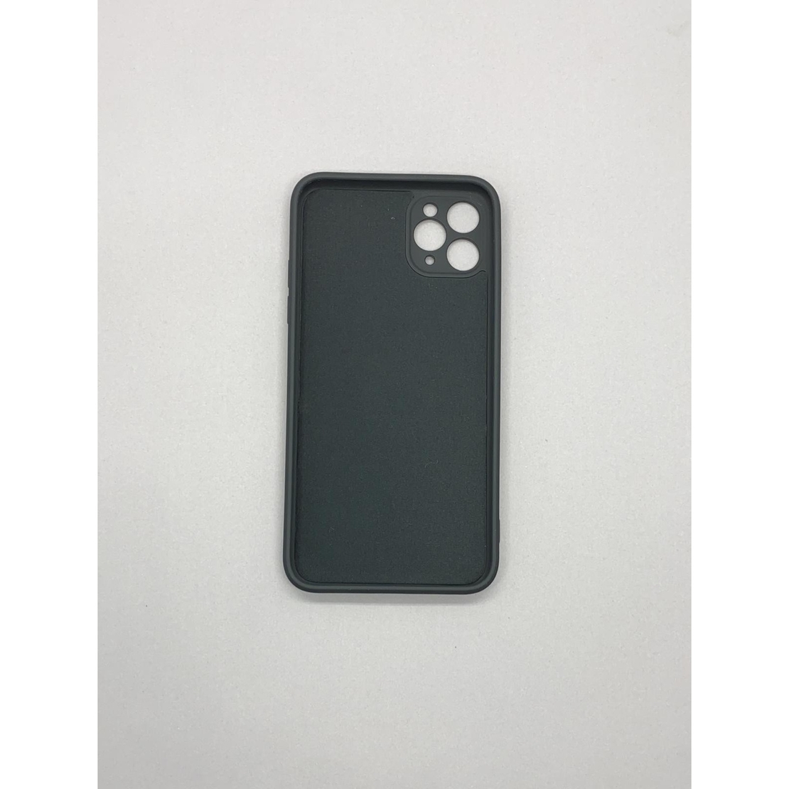 Husa protectie Vafy compatibila cu Apple iPhone 11 Pro Max Liquid Silicone Ring cu suport rotativ Negru