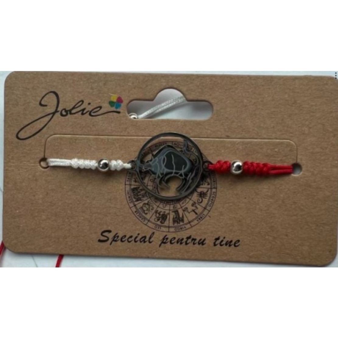 Martisor bratara zodiac, Jolie, 5x9 cm, Taur