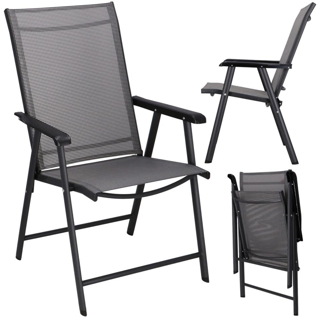 Scaun de gradina metalic, pliabil, 95x57x66cm, maxim 150kg, gri
