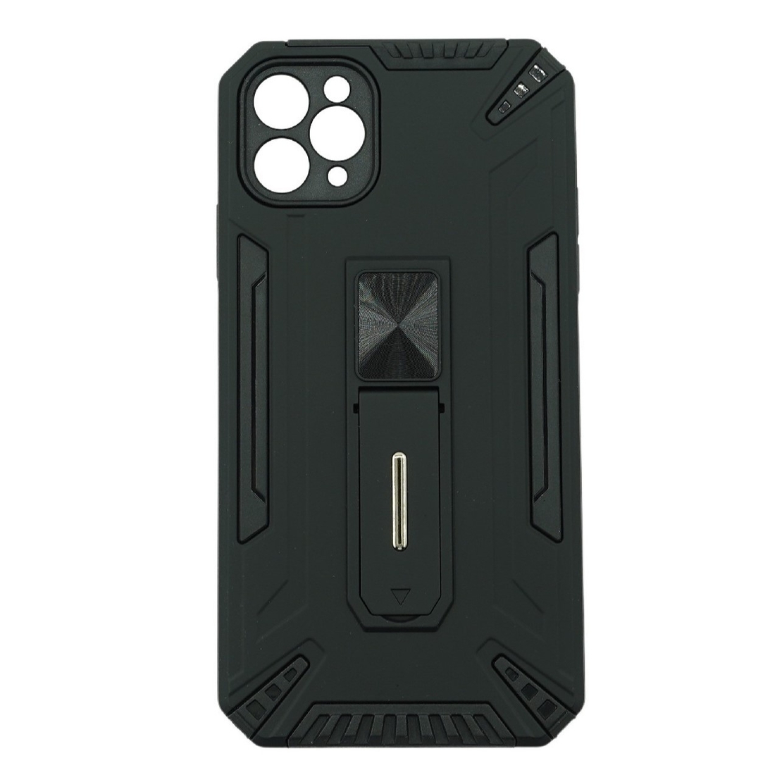 Husa de protectie Vafy pentru Apple iPhone 12 Pro Max Defender Model 4 cu suport, Negru