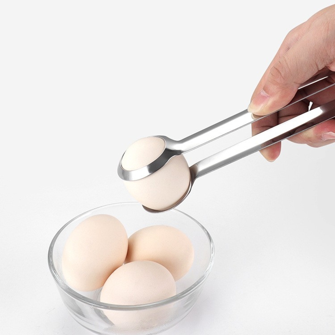 Cleste de Bucatarie, Vafy, Multifunctional, pentru Oua/Alimente/Salata, din Otel Inoxidabil, Gri