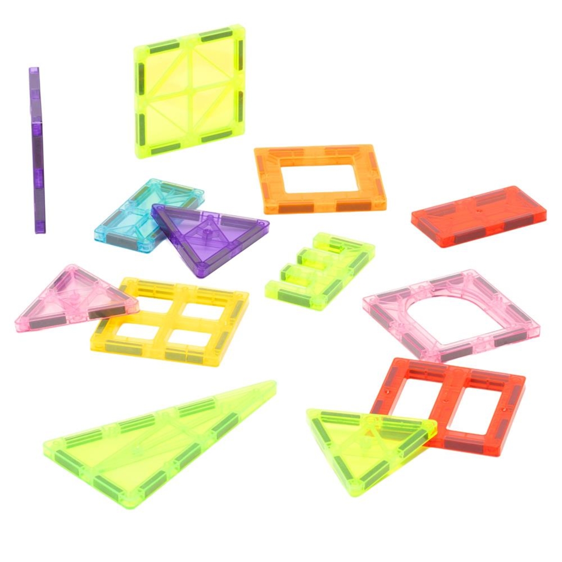 Set de constructie din piese magnetice educative pentru copii 60 de piese, multicolor