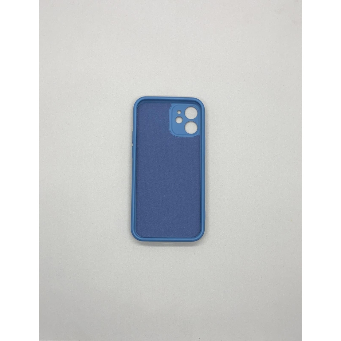 Husa protectie Vafy compatibila cu Apple iPhone 12 Mini Liquid Silicone Ring cu suport rotativ Albastru