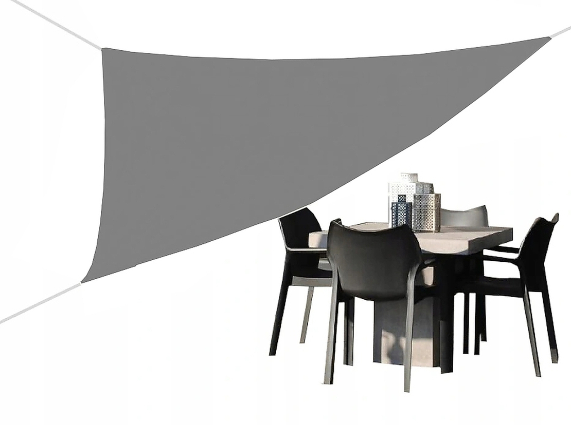 Copertina prelata de soare, triunghiulara, impermeabila, cu protectie UV, 300x300x300 cm, gri