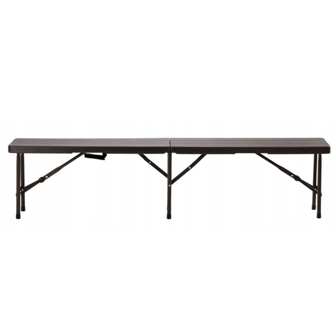 Banca pliabila pentru gradina sau catering, HDPDE, 180x25x43cm, maro