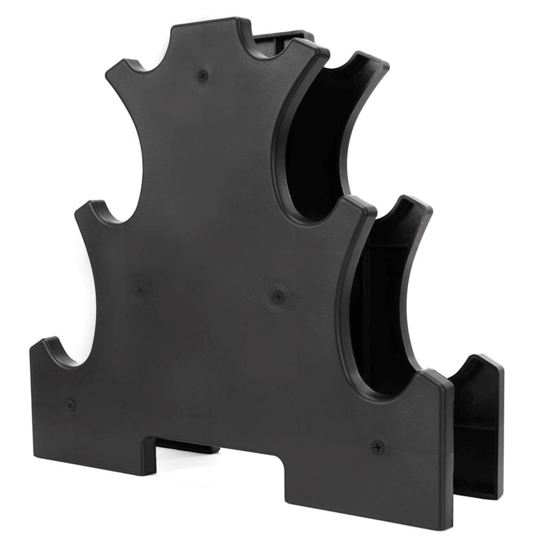 Set gantere din fonta cu invelis neopren, 12 kg cu suport, capete hexagonale, 2x1 kg 2x2 kg 2x3 kg, multicolor