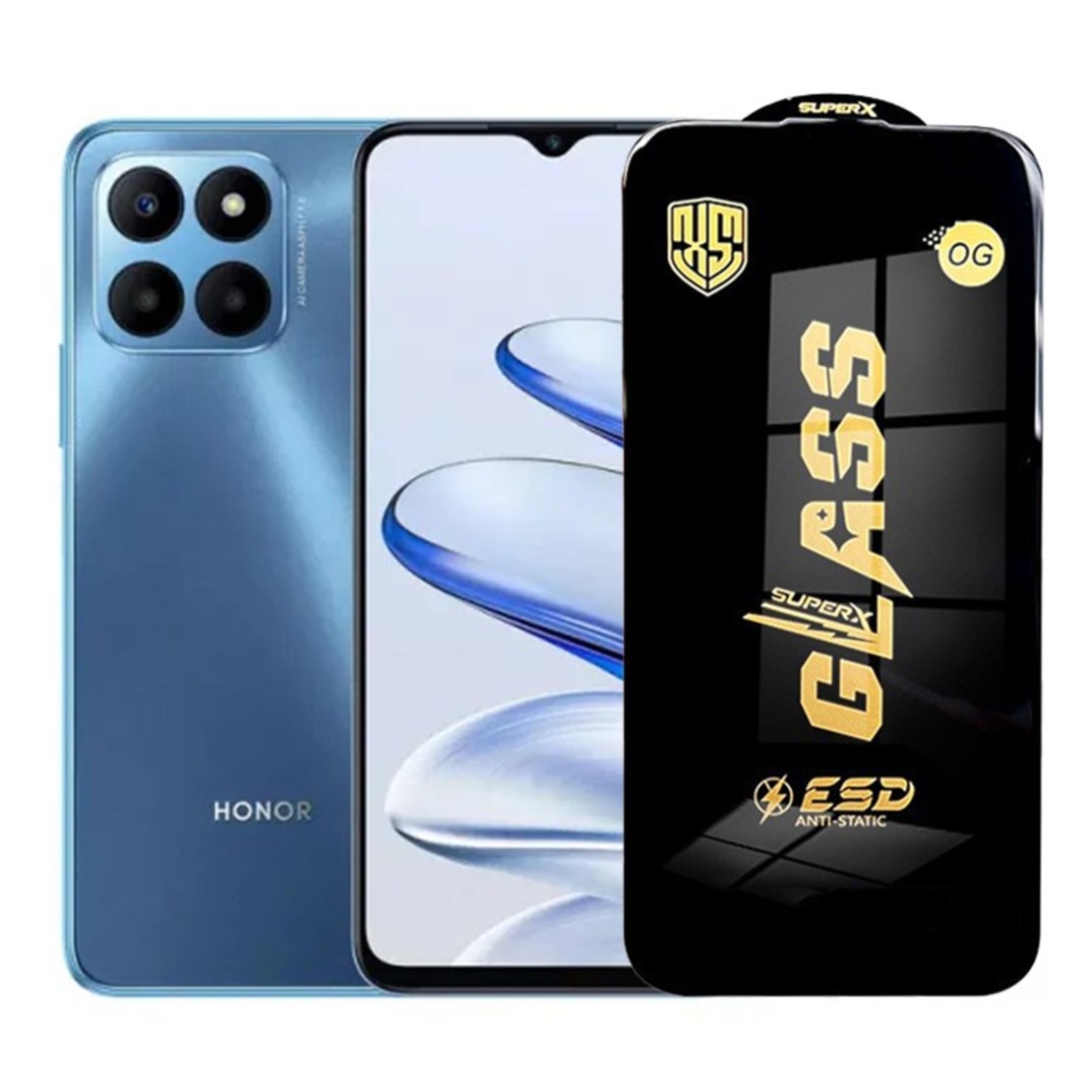 Folie de Protectie pentru Honor 70 Lite, Vafy, Sticla Securizata ESD, Margini Negre, Rezistenta la Zgirieturi, Antistatica, 0.35 mm, Transparenta
