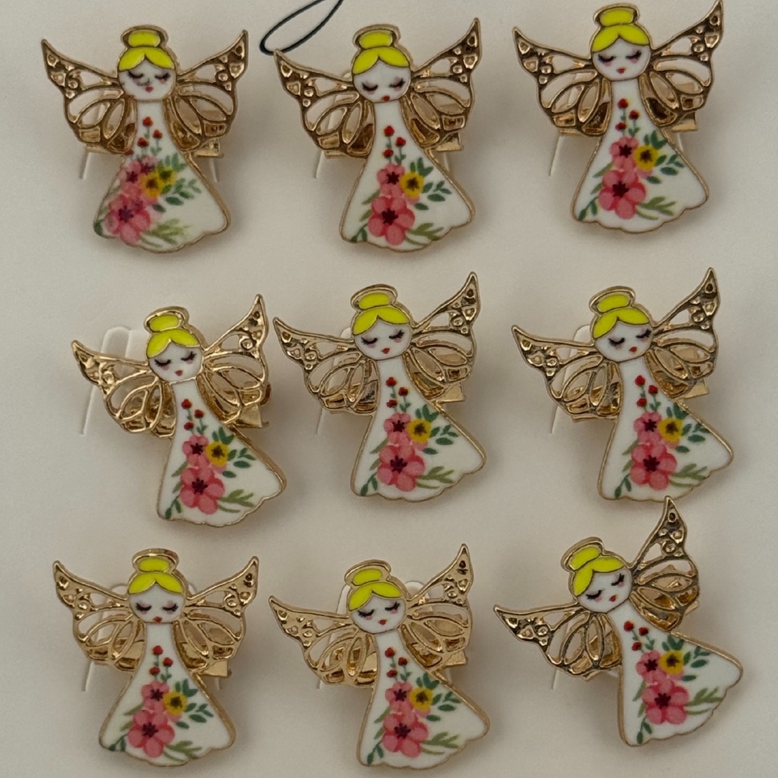 Set 12 Brose Martisor pentru Copii, Jolie, Model Ingeras, Multicolor