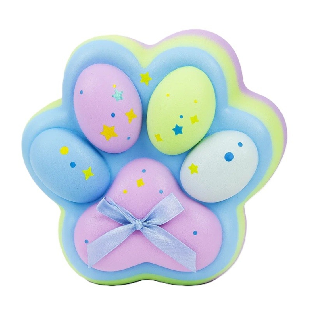 Jucarie Antistres Squishy, Flippy, cu Revenire Lenta, Squeeze Toys, Model Cat Paw, 12.5x10.5 cm, 220g, +3 Ani, din TPR, Model 4, Multicolor