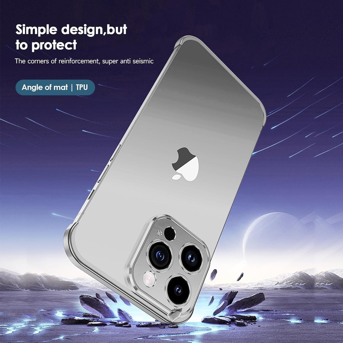 Husa Metalica Edgeless Compatibila cu iPhone 16 Plus, Vafy, Protectie pentru Colturi si Camera, Aliaj Aluminiu, Antisoc, Antizgariere, Argintiu Titan