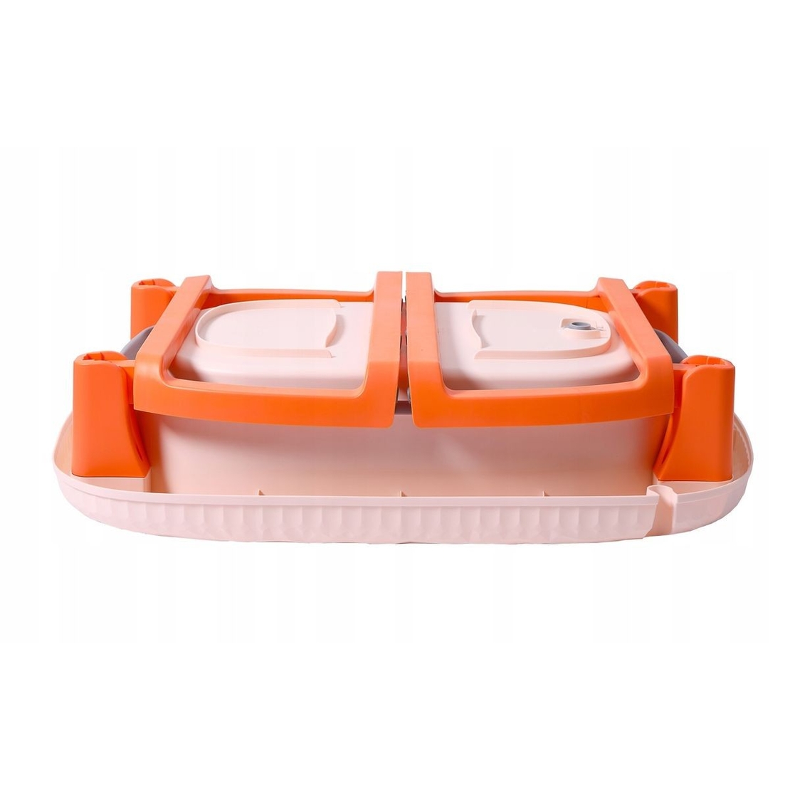 Cada Pliabila pentru Baie, Flippy, din PP+TPE, pentru Copii 0-6 Ani, cu Picioare, Suport de Sezut, Scurgere Etans, 80 x 52 x 42 cm, Portocaliu