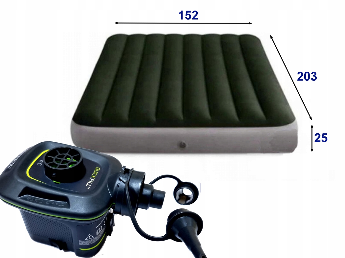 Saltea Intex Prestige Airbed Queen Dura-Beam pompa inclusa, 152x203x25cm