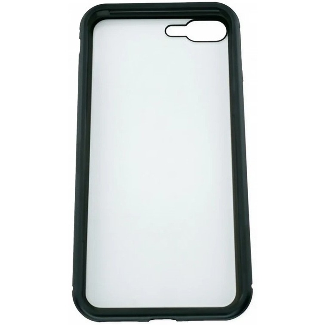 Husa de Protectie, Flippy, pentru Apple iPhone 7, Magnetic 360, Metal, cu Folie Sticla Inclusa, Negru