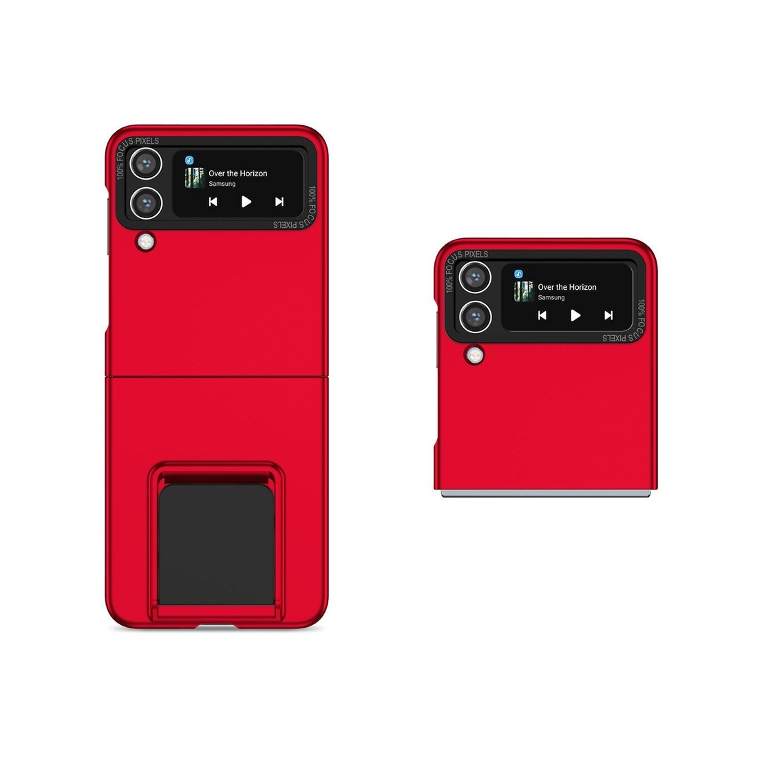 Husa de protectie Vafy, Pliere Tridimensionala, Multifunctionala, PC, pentru Samsung Galaxy Z Flip 4 / Z Flip 4 5G , Rosu