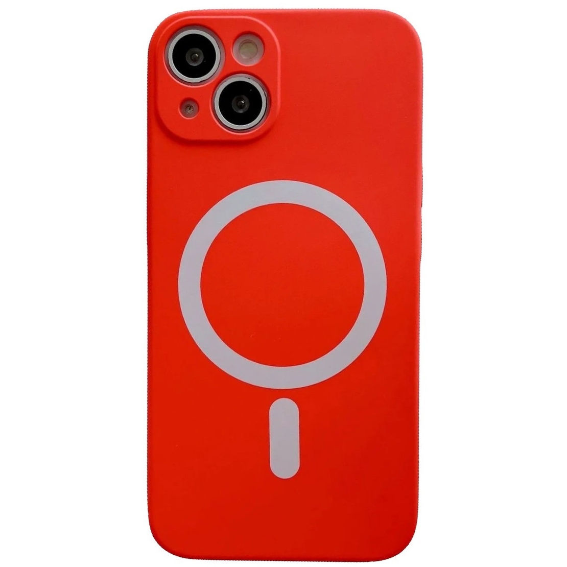 Husa MagSafe pentru Apple iPhone 12, Silicon, Protectie pentru camera, Magnetica, Incarcare Wireless, Vafy, Rosu