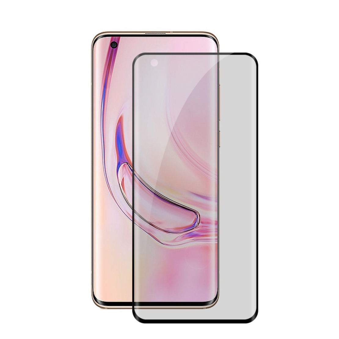 Folie Sticla curbata securizata Flippy compatibila cu Samsung S21 Ultra Full Glue Privacy Negru