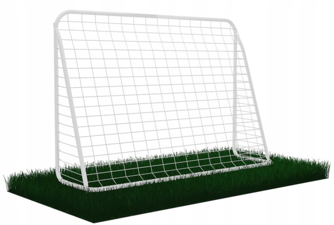 Poarta de fotbal pentru copii, 213x152x75 cm, alb – otel durabil, usor de asamblat, ideala pentru joaca in aer liber
